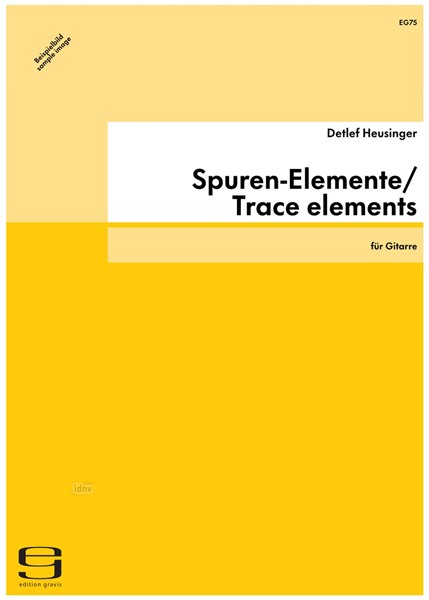 Spuren-Elemente/Trace elements für Gitarre (1985)