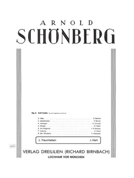 Traumleben Op. 6 Nr. 1 für Gesang und Klavier