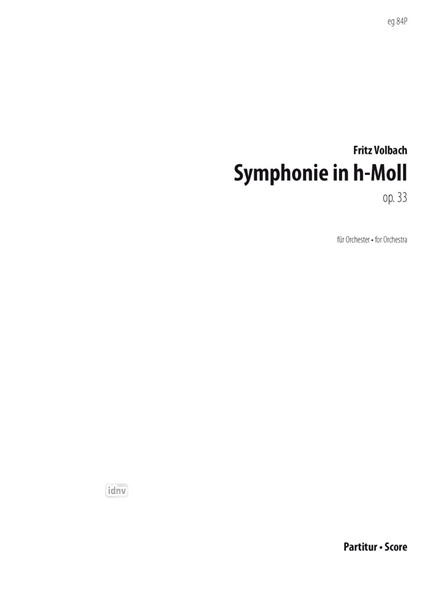 Symphonie h-Moll für Orchester op. 33