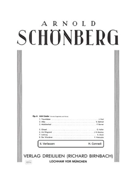 Verlassen Op. 6 Nr. 4 für Gesang und Klavier