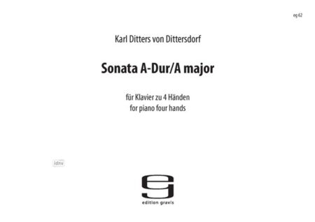 Sonata A-Dur für Klavier zu 4 Händen