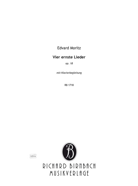 Vier ernste Lieder op. 18 mit Klavierbegleitung