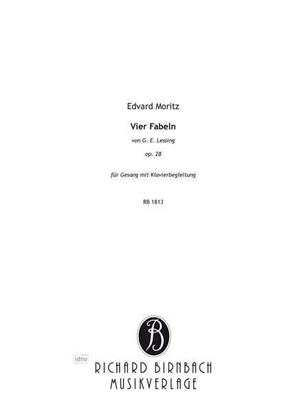 Vier Fabeln op. 28 für Gesang mit Klavierbegleitung