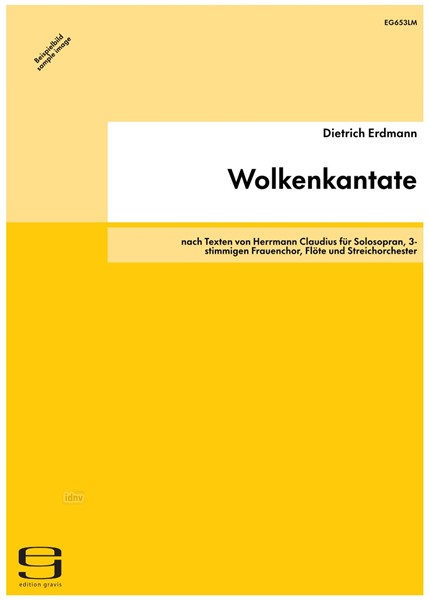 Wolkenkantate für Solosopran, 3-stimmigen Frauenchor, Flöte und Streichorchester (1957)