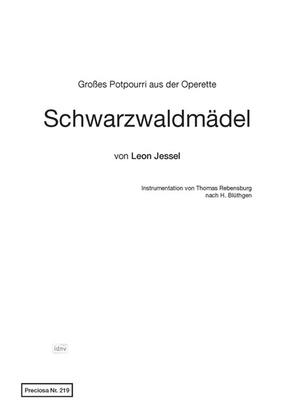 Schwarzwaldmädel-Potpourri für Combo