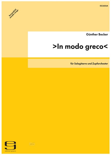 >In modo greco< für Sologitarre und Zupforchester (1992)