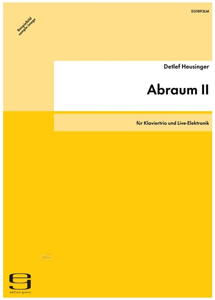 Abraum II für Klaviertrio und Live-Elektronik (2011-2012)