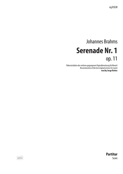 Serenade Nr. 1 D-Dur für Nonett op. 11