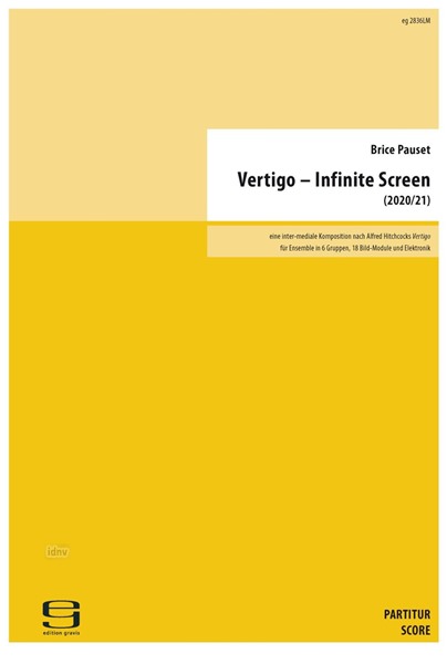 Vertigo - Infinite Screen für Ensemble in 6 Gruppen, 18 Bild-Module und Elektronik (2020/21)